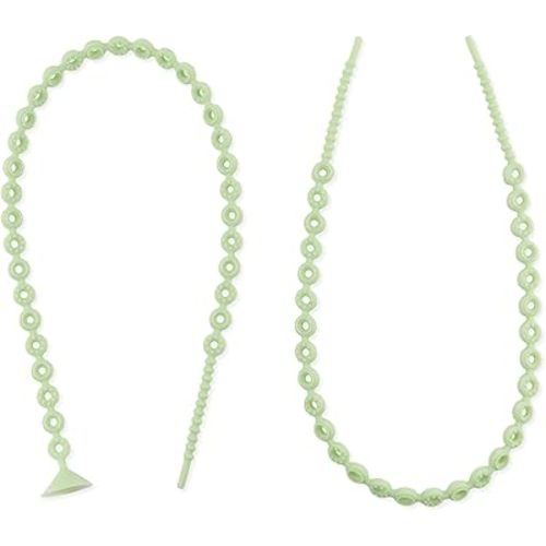 Bumkins Pacifier Clip Feeding Supplies for Baby Girl or Boy, Toy Straps for Sippy Cup, Teether, Stroller Accessories, Platinum Silicone Accessory Tether Leash, Safe for Teething Babies, Sage Green