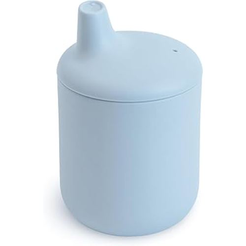 mushie 100% Silicone Baby Sippy Cup | 6 Months+ (Powder Blue)