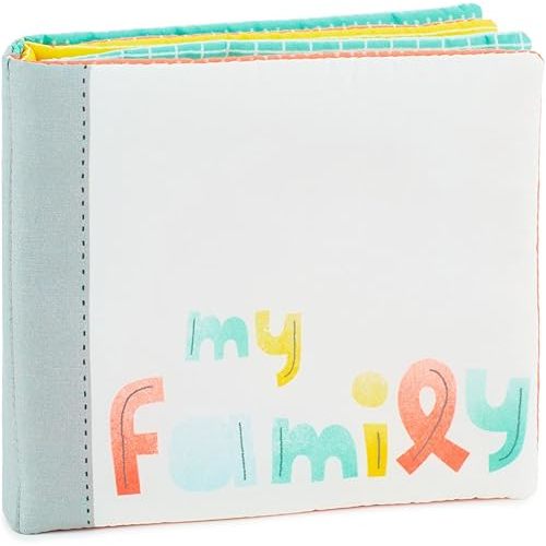 Hallmark My Family Soft Photo Book/Photo Album - PVC-free Memory Collection Book/Soft Baby Book - 8.5" x 6.5" x 0.75"
