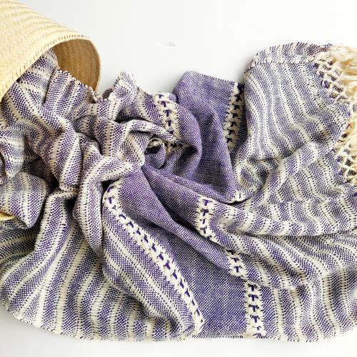 Mexican birth rebozo, labor shawl, cuddle wrap, ideal for doula, midwife. 106" / 2.70 m, Purple