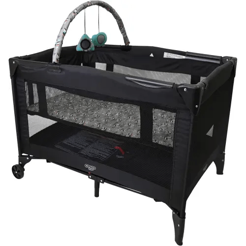 Cosco Funsport Deluxe Playard, Pack for travel, Bassinet mode, Portable Indoor & Outdoor Use/ Play, Compact Fold, Lightweight, Travel Bag Included - Etched Arrows