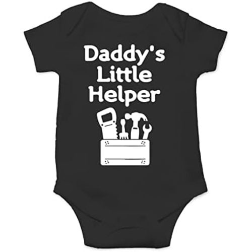 AW Fashions Daddy’s Little Helper Baby Bodysuit Funny Adorable Newborn Outfit Unisex Cute Infant Romper
