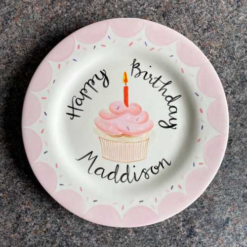 Ceramic Happy Birthday Plate | Personalised Plate | Hand-Painted Plate |Celebration Plate | Birthday Plate | Party Plate | Cake Plate |