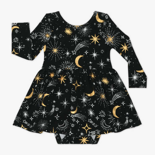 Celebration Stars Twirl Dress with Bodysuit - Little Sleepies