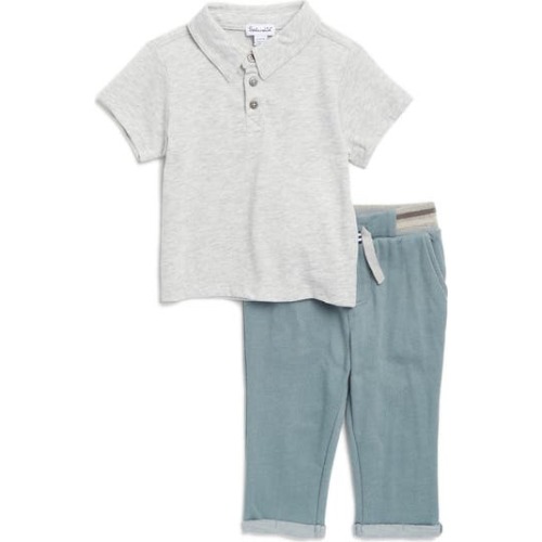 Splendid Cotton Blend Polo & Sweatpants Set | Nordstromrack