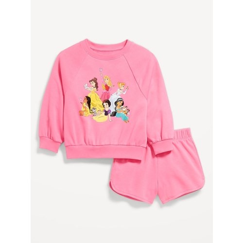 Disney© French-Terry Graphic Sweatshirt and Shorts Set for Toddler Girls