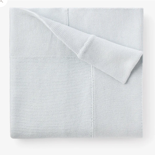 Pale Blue Sofia + Finn Knit Baby Blanket