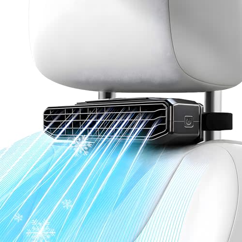 2026 New 5 Speed Car Seat Fan for Baby Rear Facing, Ultra-Quiet Portable Car Fans for Backseat For Kids, Portable Car Ac Fan with Fragrance Cooling for Almost Vehicle Jeep Van Rv Truck 1 PCS