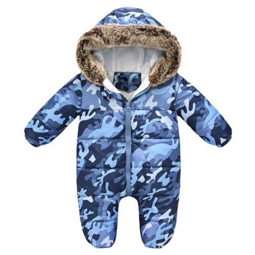 Povozer Baby Snowsuit Boys' Girls' Waterproof Snowsuit - Infant Snowsuit(Blue,0-6M)