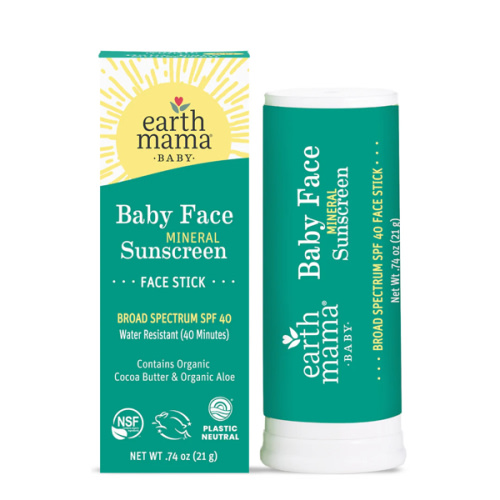 Baby Face Mineral Sunscreen Face Stick SPF 40 | Earth Mama