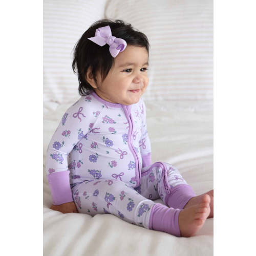 Ribbon & Roses Convertible Zip Romper | Purple