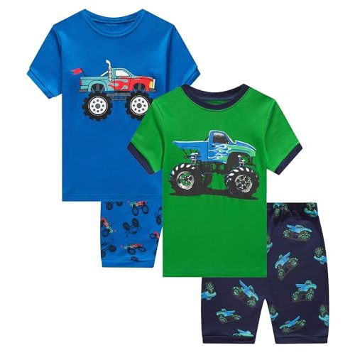 Little bety Cotton Pajamas Boys Summer Shorts Sets Toddler Boys Pjs Kids Sleepwear 18Months-12Years