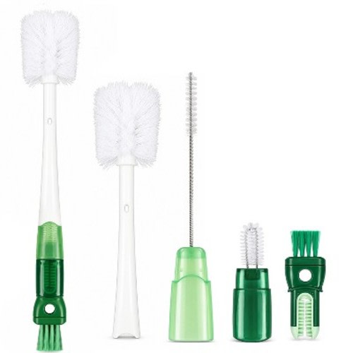 Bottle Brush Cleaner, 4-in-1 Bottle Cleaner Brush Set, Baby Water Bottle Brush with Straw Cleaner Brush Detachable Cup Lid Cleaning Brushes by Fosmon