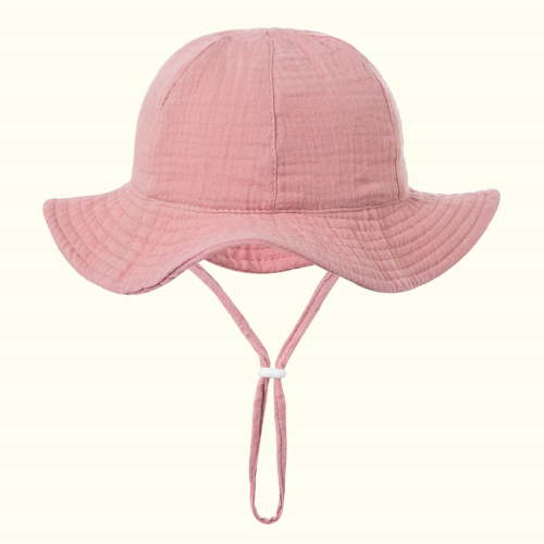 LOVZFMLL Baby Boys Girls Bucket Hat Wide Brim Sun Protection Adjustable Summer Outdoor Beach Sun Hat for Age 3-12 Months