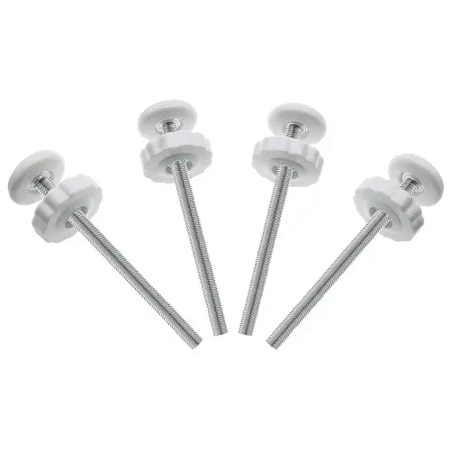 4Pcs Universal Baby Gate Threaded Spindle Rod, M8 (8mm) Replacement Bolt Part for Pet Pressure Mounted Safety Gates, Extra Long Baby Tension Gate Extender (White)