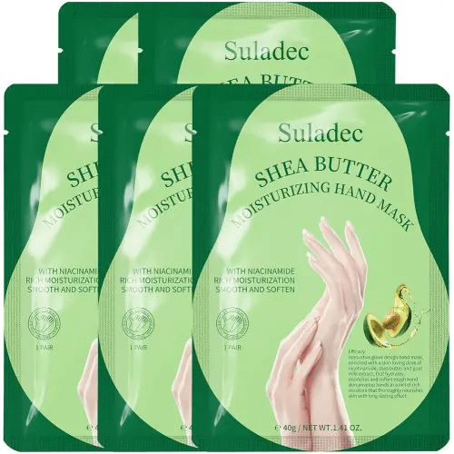 Moisturizing Hand Mask with Shea Butter and Goat Milk, Hydrating Hand Masks for Dry Cracked Hands, Dry Skin Moisturizer for Soft and Smooth Touch Hands - Men Women - 5 Pairs