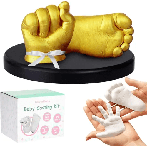 Lilian&Gema Baby Casting Kit Hands and Feet, Newborn Keepsake Foot Hand Mold Kit, Plaster Hand Mold Casting Kit for Babies 0-6 Months, Perfect for First Birthday, New Mom Baby Christmas Gift