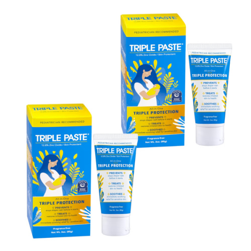 Triple Paste Diaper Rash Cream for Baby - 3 oz Tube, Pack of 2