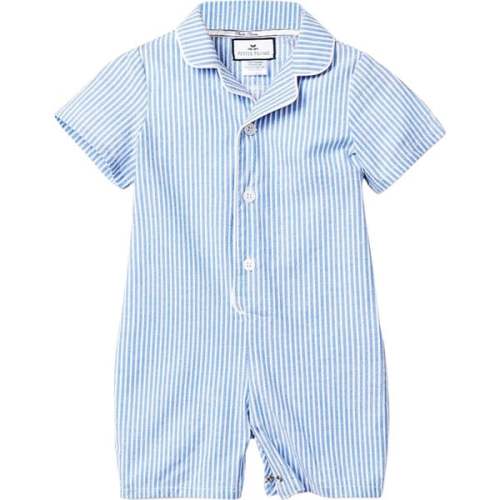 Blue Seersucker Summer Romper - Petite Plume | Maisonette