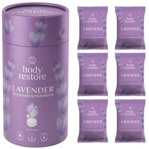Body Restore Shower Steamers with 100% Natural Essential Oil - Lavender - 6ct