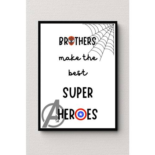 Brothers Make the Best Super Heroes, Spiderman, Spider-man, Captain America, Superhero, Super Hero, Kids Room Decor, Digital Prints