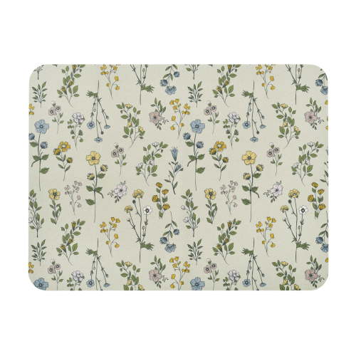 Beautiful Kitchen Botanical Dish Drying Mat with Bottom Grip and Highly Absorbent, Floral