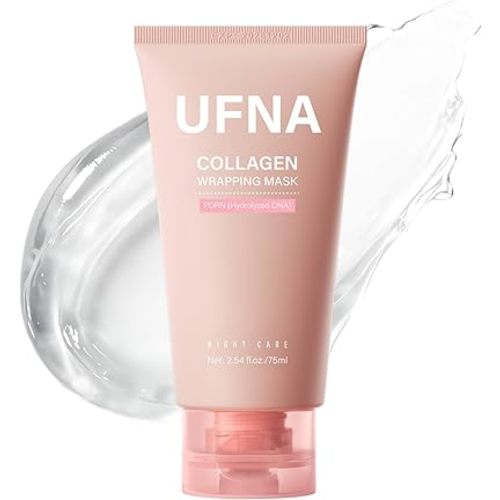 Collagen Face Mask - Overnight Wrapping Mask - Facial Firming, Elasticity & Hydration - Hydrolyzed Sodium + Panthenol +Niacinamide for Reduce Dullness & Promote Smoother Skin Texture - 75ml