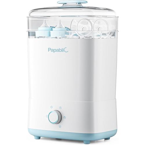 Papablic Baby Bottle Sterilizer and Dryer Pro, Esterilizador De Biberones, Electric Steam Sterilizer for Baby Bottles, Pacifiers, and Pump Parts, Large Capacity 10 Bottles