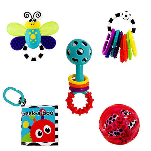 Sassy Baby's Sensory Toys Box Set (4 Toys)