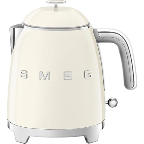 SMEG Mini 50's Retro Style 3 Cup Electric Kettle with Double Wall Anti Slip Base and Water Level Indicator (Cream)