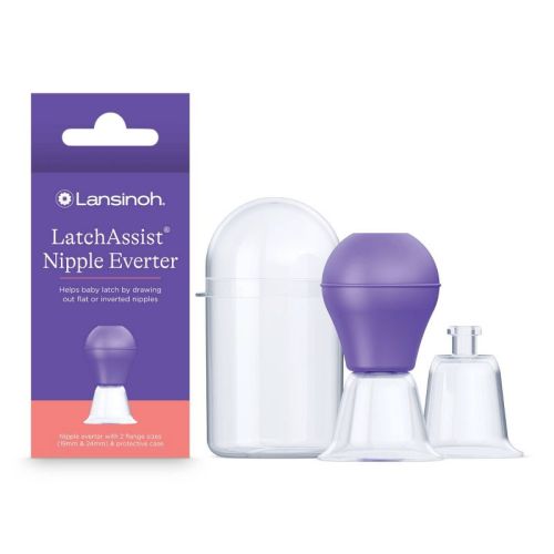 Lansinoh LatchAssist Nipple Everter with 2 Flange Sizes and Protective Case - 19mm & 24mm