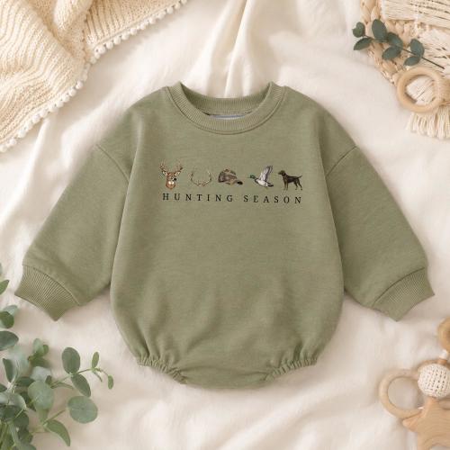 Hunting Season Baby Romper, Deer Duck Hunting Outfit, Little Hunter Baby Bodysuit, Camo Outdoor Newborn Baby Shower Gift