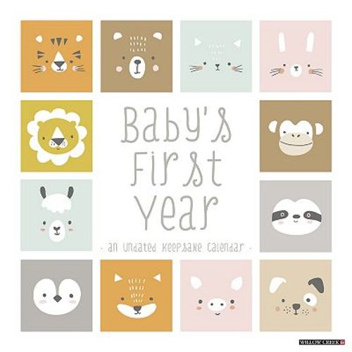 Baby's First Year Undated 12 Month Scrapbook Memory Calendar