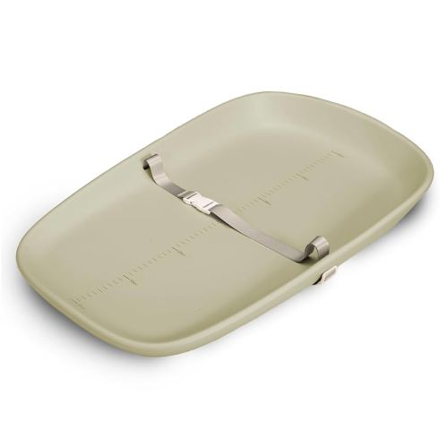 Baby Changing Pad, Soft, Lightweight and Portable, Waterproof and Easy to Clean, Large EVA Cushion for Comfort with Height Scale and Anti Slip Bottom (Oliver Green with Scale)