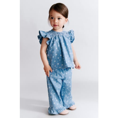 2-piece Printed Denim Set