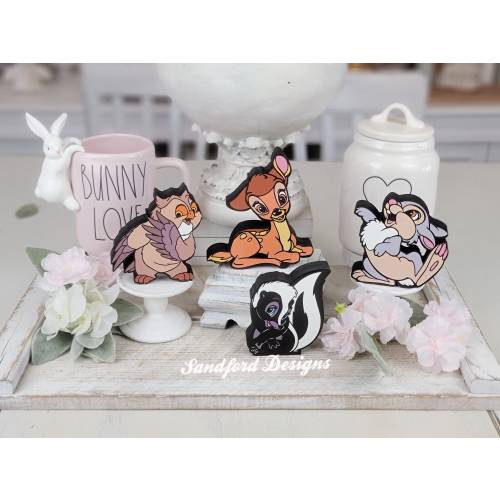 Bambi and Friends Wood Decorations - Disney Tiered Tray Decor