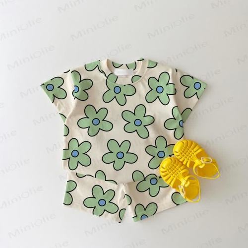Baby Green Flower  2-piece Set