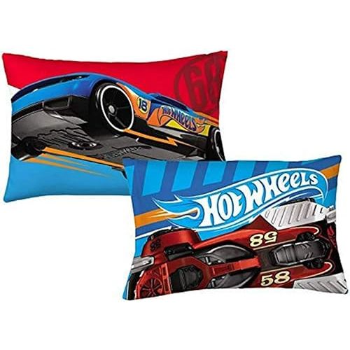 Hot Wheels Pillowcase Fast Pace Reversible Pillowcase for Kids - 20 X 30 Inch (1 Piece Pillow Case Only)