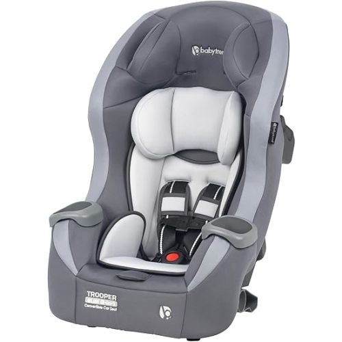 Baby Trend Trooper™ Slim 3-in-1 Convertible Car Seat, Dash Grey – Slim Fit, 3-in-1 Growth Modes, Lightweight Design, Adjustable Comfort Padding
