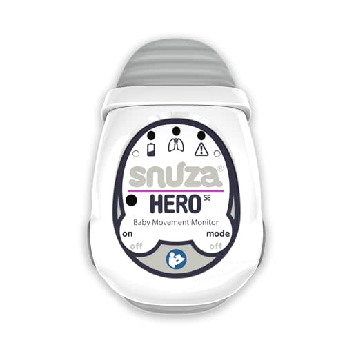 Snuza Hero Baby Monitor: Alerts When No Movement Detected, Gentle Vibration Pre-Alerts, Attaches to Nappy, No WiFi/Bluetooth, Medical Grade Material. Safer Sleep for Babies, Better Sleep for Parents.