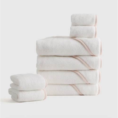 Organic Turkish Cotton Baby Bath Bundle 8-Pack in Soft Pink