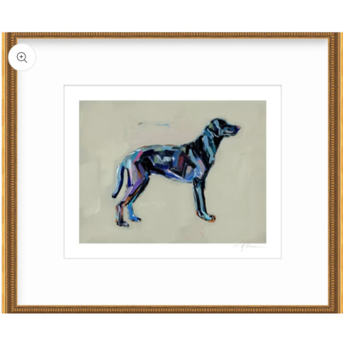 "Black Lab (tan background)" print
