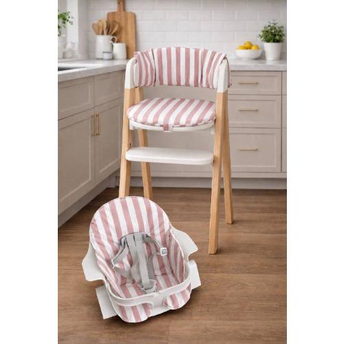 Mockingbird High Chair Cushion, Striped Waterproof Seat Pad, Baby Insert