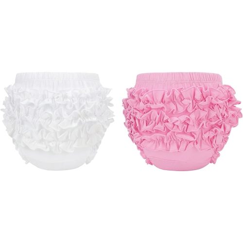 Century Star Baby Bloomers Ruffle Diaper Cover for Toddler Girls Newborn Toddler Kids Panties Bloomers Girl's Cotton Shorts