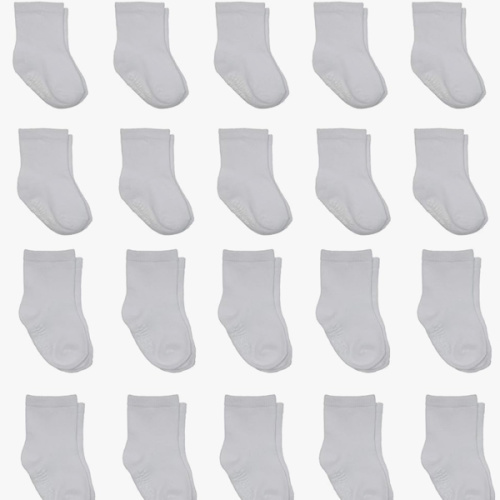 Little Me 20-Pack Newborn Baby Infant & Toddler Unisex Socks, 0-12/12-24 Months, Assorted Size Pack, White