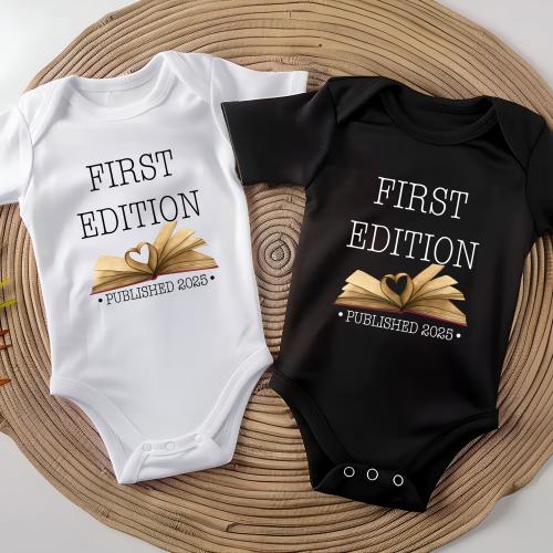 First Edition Baby Bodysuit: Custom Published Year, Book Lover Gift