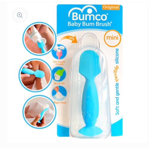 Bumco Mini Baby Bum Brush with Travel Case (Blue)