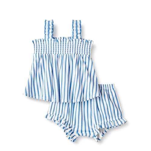 Amazon Essentials x Sofia Grainge Baby Girls' Cotton Sleeveless Shirt and Shorts Play Set