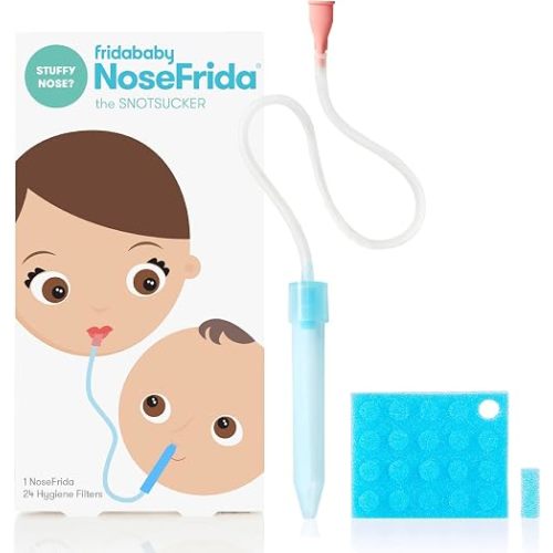 Frida Baby NoseFrida SnotSucker Nasal Aspirator for Baby, 24 Extra Filters