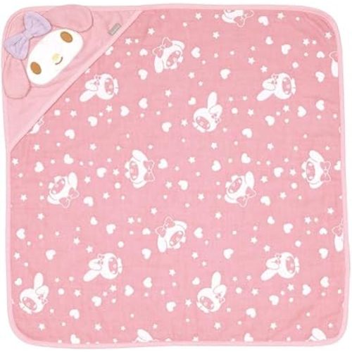 Skater Sanrio My Melody BOM1 Swaddle, 27.6 x 27.6 inches (70 x 70 cm), Baby Blanket, Bedding, Moisturizing, Washable, Baby